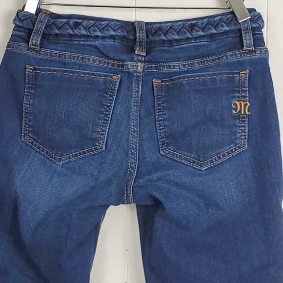 Miss Me JK4480P45 braided belt cuffed capri jeans size 14 - Picture 10 of 14